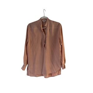 Madewell Women's Silk Blouse in Dusty Rose